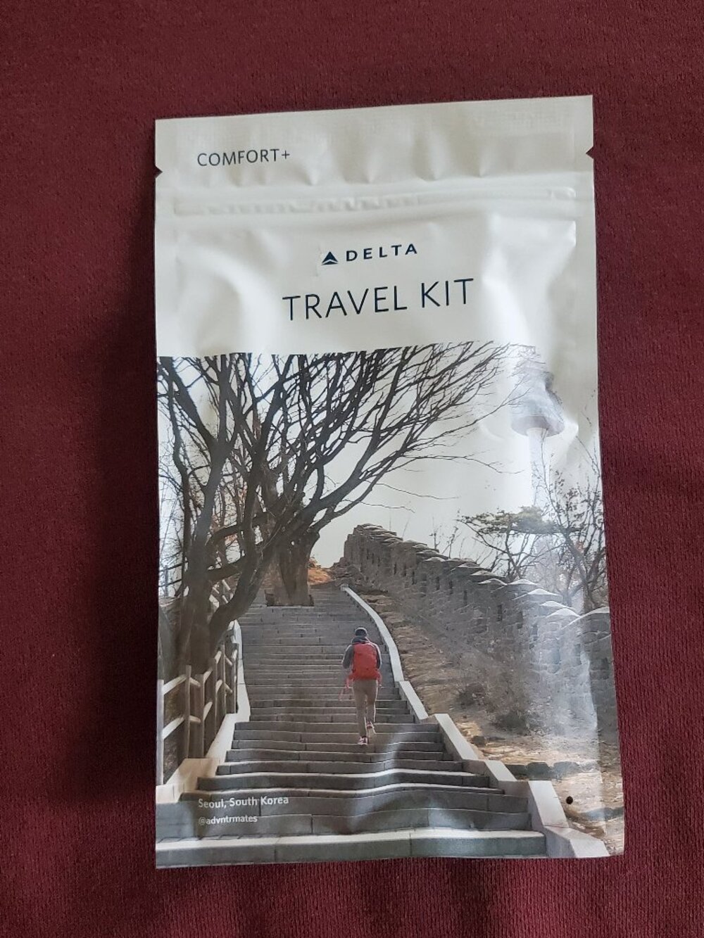 Delta Airlines Comfort+ Travel Kit UNOPENED Ear Plugs Mask Toothbrush Toothpaste